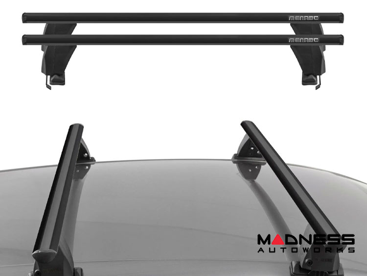 FIAT 500L Roof Rack Cross Bars - Smooth Roof - Black 